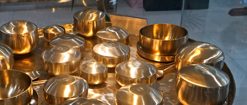 방짜유기 그릇 전시 사진