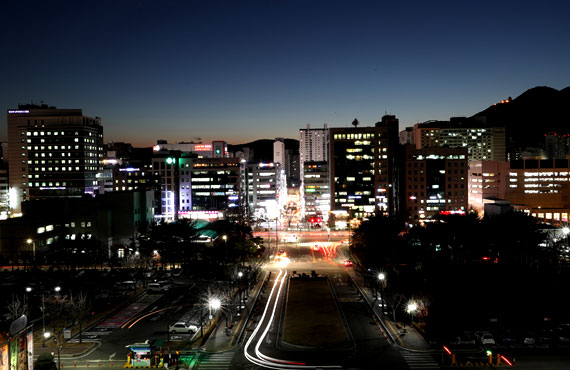 Night Scene of Sanbon Central Business Section